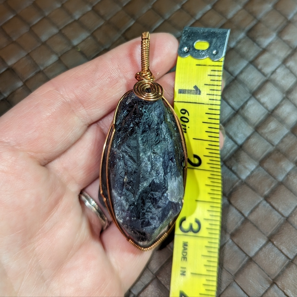 Dark Amethyst Pendant Handmade